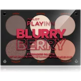 Inglot PlayInn paleta senčil za oči odtenek Blurry Berry