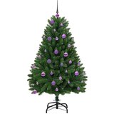 vidaXL Umestno božično drevo z LED lučmi Zelena 150 cm PVC in kovina | Shoptok.si