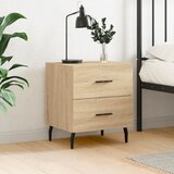 vidaXL Nočna omarica sonoma hrast 40x35x47,5 cm inženirski les | Shoptok.si