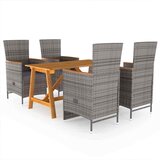  5-dijelni vrtni blagovaonski set sivi | shoptok.hr