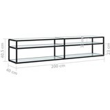 TV omarica beli marmor 200x40x40,5 cm kaljeno steklo, (20914445) | Shoptok.si