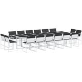  17-dijelni vrtni blagovaonski set s jastucima bijeli tekstilena | Eponuda.com
