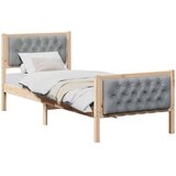  Krevetna konstrukcija s uzglavljem Svijetlo siva 75 x 190 cm | Eponuda.com