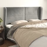  Uzglavlje s ušima svjetlosivo 203x23x118/128 cm baršunasto | shoptok.hr