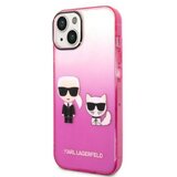 Karl Lagerfeld Originalen ovitek KLHCP14LTGKCP za iPhone 14 Pro Gradient roza zaščita - Full Bodies Cene