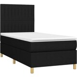 Box spring krevet s madracem crni 80 x 200 cm od tkanine | shoptok.hr