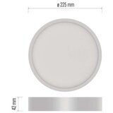  LED površinska svetilka NEXXO, okrogla, bela, 21W, nevtralna bela | Shoptok.si