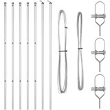 vidaXL Ograjni stebri 7 kos Ø32 mm 190 cm Pozlačeno jeklo | Shoptok.si