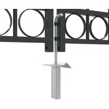  Ogradna vrata ASSEN 301 x 175,5 cm Čelik Siva | shoptok.hr