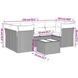 vidaXL 7-dijelni set vrtnih sofa od poliratana s jastucima smeđi | shoptok.hr