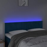  LED uzglavlje tamnoplavo 144x5x78/88 cm baršunasto | shoptok.hr