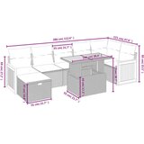  8-dijelni set vrtnih sofa od poliratana s jastucima crni | shoptok.hr