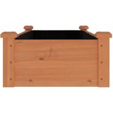  Povišena vrtna gredica s oblogom smeđa 120x45x25 cm od jelovine | shoptok.hr