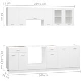  8-dijelni set kuhinjskih ormarića "Lyon" bijeli inženjerski drvo | shoptok.hr