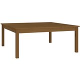 Maison Chic Klubska mizica - kavna mizica - Nizka mizica medeno rjava 100x100x40 cm trdna borovina, (21753761) Cene