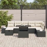 Vrtna garnitura - 9-dijelni set vrtnih sofa s jastučićima crno poli ratan | shoptok.hr