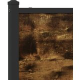 vidaXL Kovinski posteljni okvir z vzglavjem dimljen hrast 120x200 cm | Shoptok.si