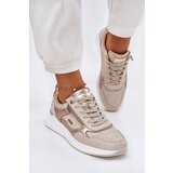 EVENTO Leather Sports Shoes Sneakers Women With Zipper Beige Lilimia | shoptok.hr