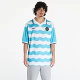 Reebok Polo majica Soccer Tee za muškarce, boja: tirkizna, s uzorkom, RMGB001C99FAB0014001