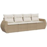  4-dijelni set vrtnih sofa s jastucima bež od poliratana | shoptok.hr