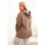 Kesi Włoski women's plus size hoodie with a washed effect and print fango | Eponuda.ba
