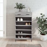 Shumee Omarica za čevlje siva sonoma 60x35x105 cm inženirski les, (20796121) | Shoptok.si