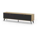 Marckeric Crna/u prirodnoj boji TV komoda u dekoru hrasta 180x51 cm Nola – | shoptok.hr