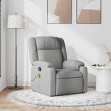 vidaXL masažni fotelj svetlo sivo blago | Shoptok.si