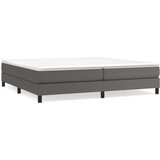  s oprugama i madracem sivi 200x200 cm od umjetne kože | shoptok.hr