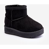 Big Star Children's Fur-Lined Snow Boots with Zipper Black | ePonuda.com