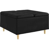  Shranjevalna tabureta Črna 80 x 80 x 45 cm Umetna koža, (5000208404) | Shoptok.si