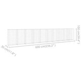  Gabionski zid s poklopcima od pocinčanog čelika 600 x 30 x 100 cm | shoptok.hr