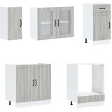  8-dijelni set kuhinjskih ormarića Kalmar konstruiranog drva | shoptok.hr