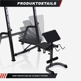 GORILA SPORTS Benč klupa sa stalkom za šipku (Crna) | Eponuda.com