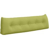 vidaXL Poglavni vzglavnik Svetlo zelena 160 x 24 x 50 cm blago | Shoptok.si