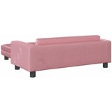  Dječja fotelja s tabureom ružičasta 100 x 50 x 30 cm baršunasta | Eponuda.com
