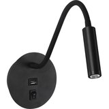  Brilagi - LED fleksibilna zidna lampa sa USB portom MAYA LED/3W/230V crna | Eponuda.com