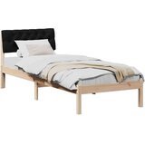 vidaXL okvir kreveta smeđa i crna 80 x 200 cm masivna borovina | shoptok.hr