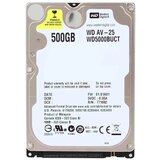 Western Digital hdd 2.5 * 500GB WD5000BUCT AV-25 24/7 5400rpm 16mb sata 9.5mm Cene