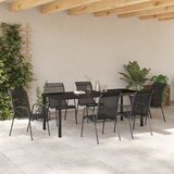  Vrtni set za objed 7 kom. Crna Čelik s prahom premazan | shoptok.hr