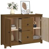  Komoda smeđa boja meda 100 x 35 x 74 cm od masivne borovine | shoptok.hr