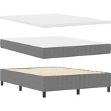 Box Vzmetnica s škatlastim dnom z vzmetnico & LED lučko siv 140x200 cm žametna tkanina, (22082945) | Shoptok.si
