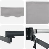 vidaXL Automatska uvlačiva tenda svijetlo siva 450x300 cm, Tenda zamjenska tkanina za okvir 4,5x3 m svijetlo siva | shoptok.hr