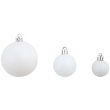 vidaXL Božično novoletne kroglice 100 kosov 3/4/6 cm bele/sive | Shoptok.si
