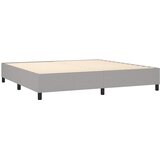  Krevet s oprugama i madracem svjetlosivi 200 x 200cm od tkanine | shoptok.hr