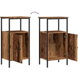 vidaXL Noćni ormarići 2 kom staro drvo 41x31x80 cm konstruirano drvo | shoptok.hr