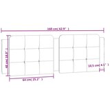  Jastuk za uzglavlje Zadar crni 160 cm od umjetne kože | shoptok.hr
