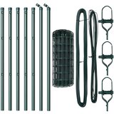 vidaXL Euro Ograda s 7 Postova 0.6x10 m Galvanizirani Čelik Zelena Cijene
