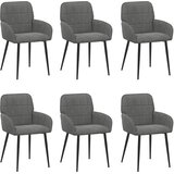 vidaXL Trpezarijske stolice 6 kom. Baršun Tamnosiva 57 x 50 x 85 cm - Tamnosiva 6 | shoptok.hr