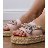 D/CEO Pink espadrille flip-flops with a bow Kartis | Shoptok.si